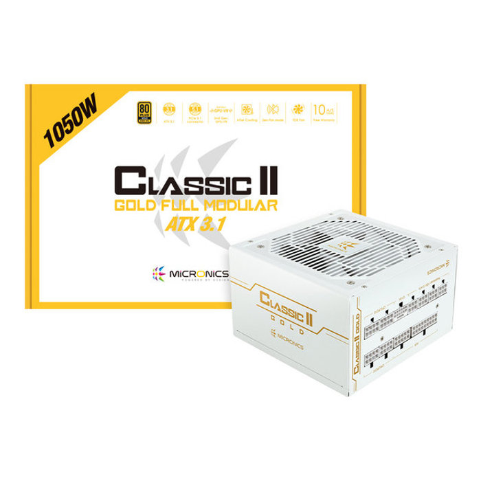 마이크로닉스 Classic II 1050W 80PLUS 골드 풀모듈러 ATX3.1 화이트 파워서플라이