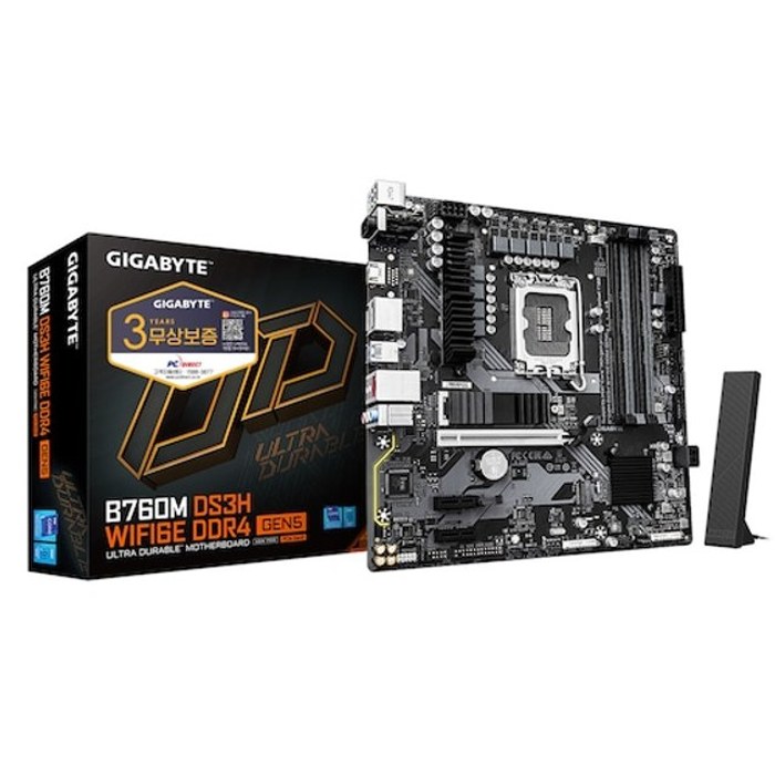 기가바이트 GIGABYTE B760M DS3H WIFI6E D4 GEN5 피씨디렉트