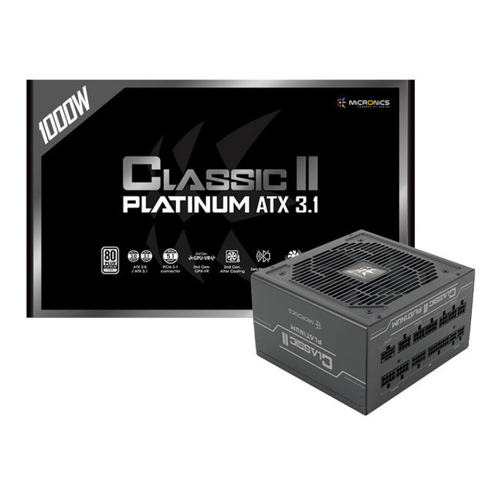 공식총판 마이크로닉스 Classic II 1000W 80PLUS 플래티넘 ATX3.1 블랙