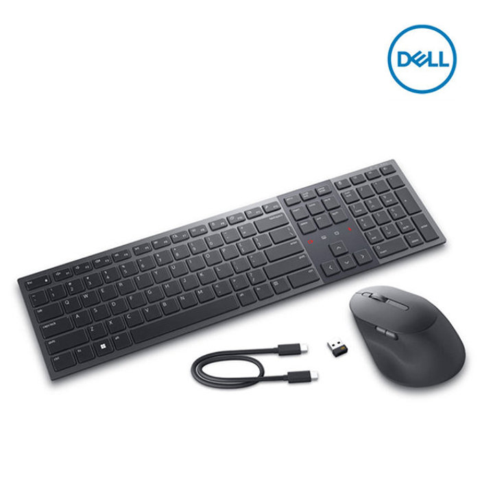 DELL Dell 프리미어 협업용 무선 & 블루투스 키보드 및 마우스 한국어 KM900 580-BBHP