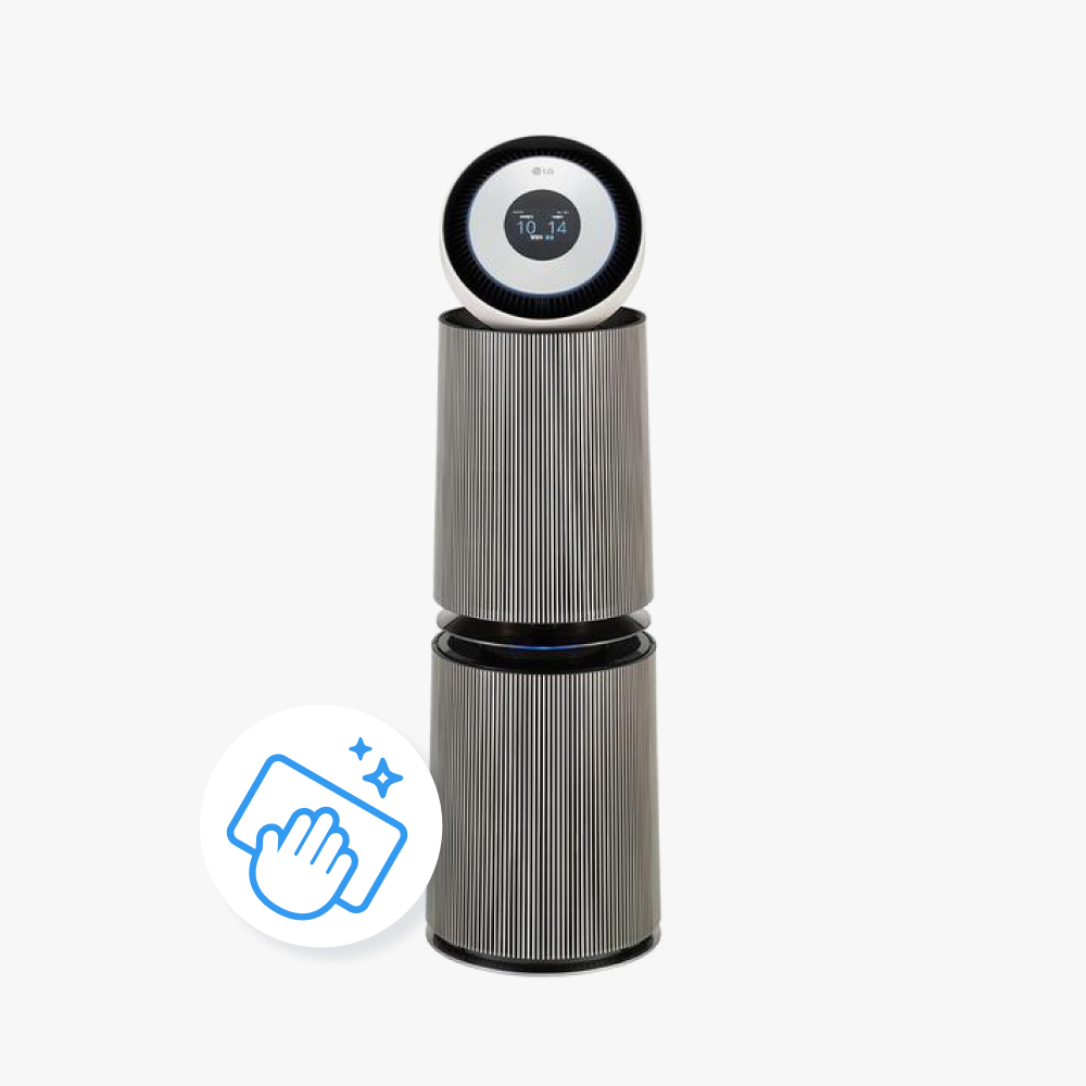 하이마트 안심케어 공기청정기 2단형 분해청소/클리닝