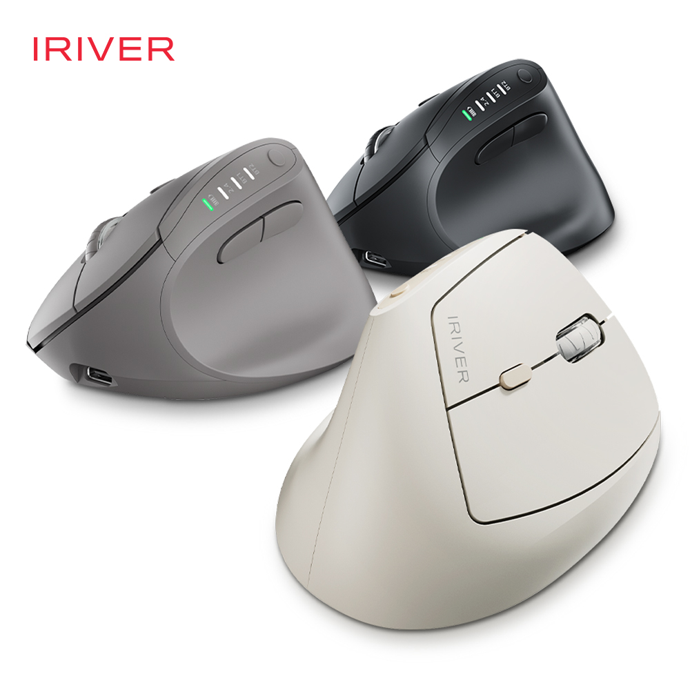 아이리버 EV35c 항균 충전식 멀티페어링 블루투스 겸용 무소음 무선 버티컬 마우스