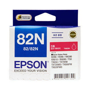 [정품]엡손 컬러잉크[T0823N][빨강][400매/호환기종:SP-R290 / R390 / RX590 / RX610 / RX690 /TX700W / TX800FW]