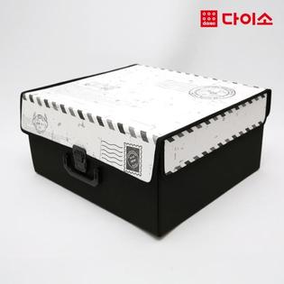 26375_다이소 캐릭터버클식부직포수납박스(대) 블랙/브라운-58576
