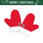 크리스마스 코스튬 파티용품 산타 장갑 중형