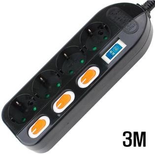 4구 접지 개별 SW BLACK  3M