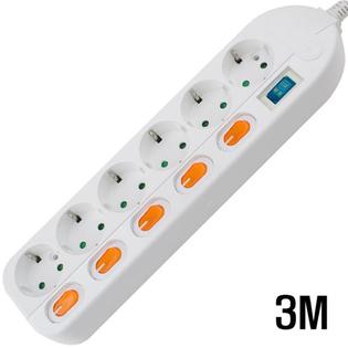6구 접지 개별 SW WHITE  3M
