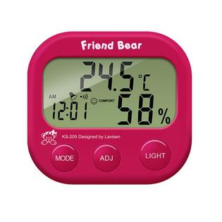 백라이트 디지털 온습도계 KS-205 (핑크)