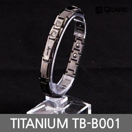  티타늄 게르마늄 자석 팔찌 TB-B001 (다크그레이 L)