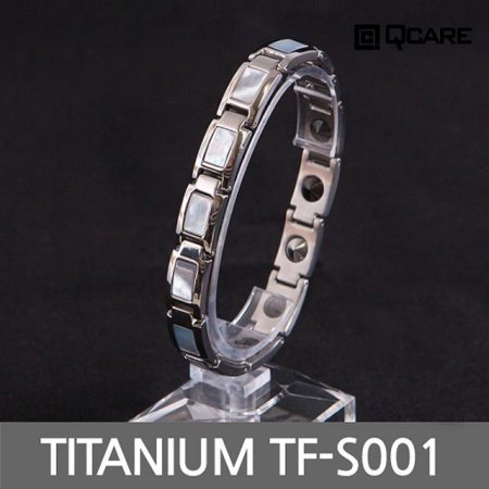  티타늄 게르마늄 자석 팔찌 TF-S001 (실버 L)