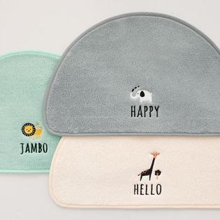 애니멀 반달 자수 발매트 (40*65cm) / 민트