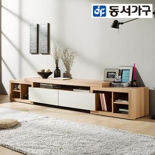 XXXXXX판매종료XXXXXX글로시02 2300익스텐션 거실장 DF634446 _내추럴화이트