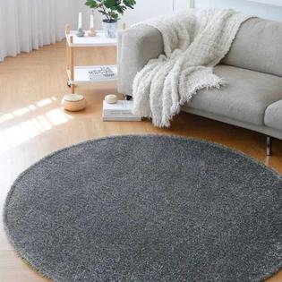 럭스 샤기 카페트 (원형 200cm) / 그레이