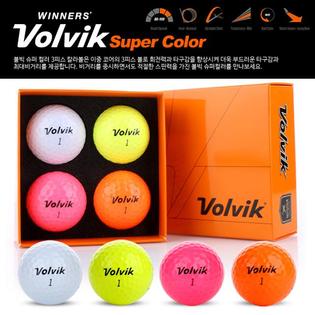  [VOLVIK] 정품 슈퍼칼라 3피스 골프공 스페셜에디션 4구세트 _슈퍼칼라4구세트