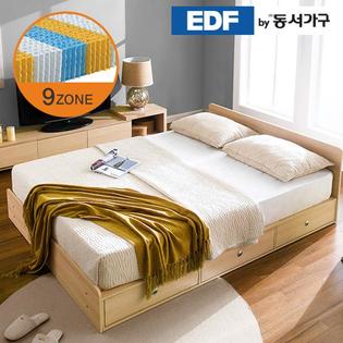 XXXXXX판매종료XXXXXXEDFby동서가구 루젠 깊은서랍 퀸 침대 (9존독립) DF636029 _메이플그레이 콤비