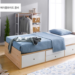 XXXXXX판매종료XXXXXX루젠 슈퍼싱글침대(9존독립)_메이플화이트 콤비DF636025