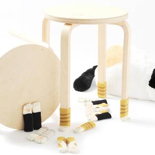 야옹이 의자다리커버 4P_줄무늬 그레이 [C011]