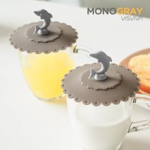 모노그레이 돌고래 컵덮개