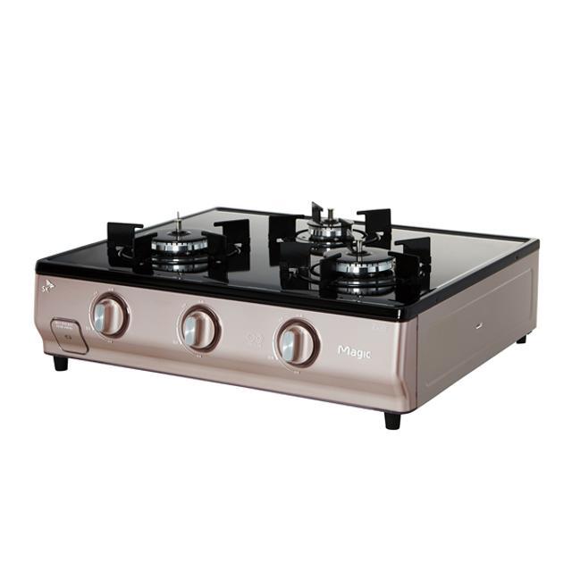 3구 가스레인지 GRA-CM300R (LPG , 에코 버너, 안심센서, 원터치 점화)