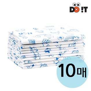 무형광 캐릭터 손수건 (10장)_팝아트 블루