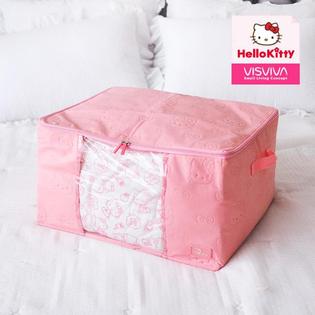 헬로키티 밀크 투명창 이불수납 M