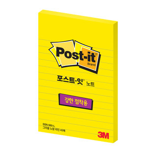 3M 포스트잇 강력접착 SSN 660L 그리움노랑