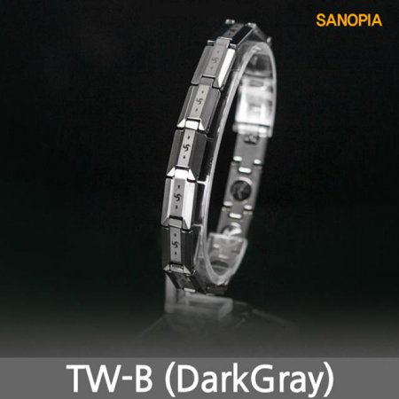 사노피아 게르마늄 텅스텐 팔찌 TW-B (다크 S)