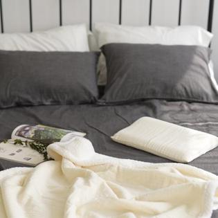 블랭킷(보아털) 어른용-아이보리