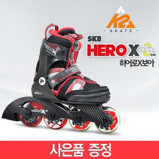  인라인스케이트 히어로X보아 레드 5단계사이즈 조절가능 + 사은품 증정 _002_히어로X보아레드_M[195mm-230mm]