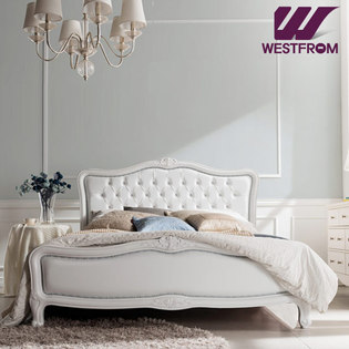 럭셔리앙뜨) 화이트 투매트리스 침대(퀸) / F3 화이트