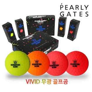 레볼루션 블로우 무광 비비드 컬러 골프공(3피스/12구) 선택2_옐로우