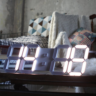 국산 3D LED 벽걸이시계 웜화이트