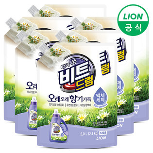 비트 오래향기 액체세제 2L 파우치 6개 (드럼용)