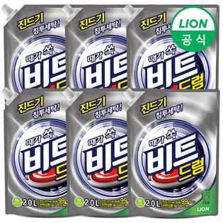 비트 액체세제 2L 파우치 6개 (드럼용)