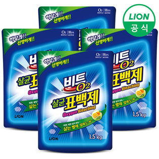 비트 O2 살균표백제 1.5kg 파우치 4개
