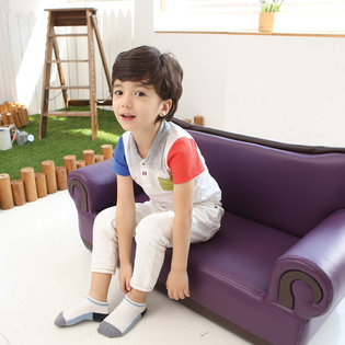 코코 2인 유아소파 블루