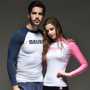 MALIBU 파스텔 래쉬가드 네이비 S 여성