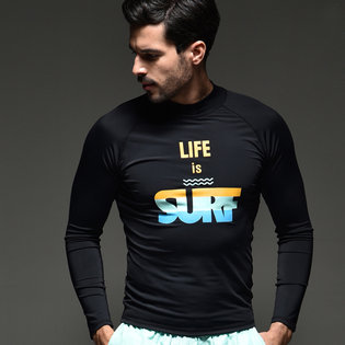 SURF 블루하와이 래쉬가드 오렌지 L 남성