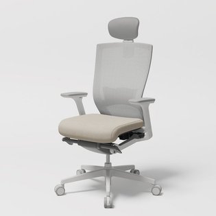 T50 컴퓨터 책상 의자 화이트 (HLDA) 아이보리
