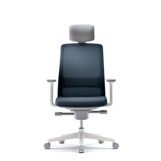 T40 컴퓨터 책상 의자 화이트 (HLDA) 네이비