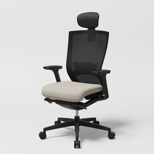 T50 컴퓨터 책상 의자 블랙 (HLDA) 아이보리