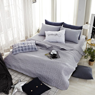 [2개구성] 퓨어 항균 누빔 스프레드 퓨어그레이(150X210)