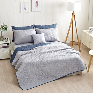 [2개구성] 솔리드 항균 누빔 스프레드 믹스런던포그(150X210)