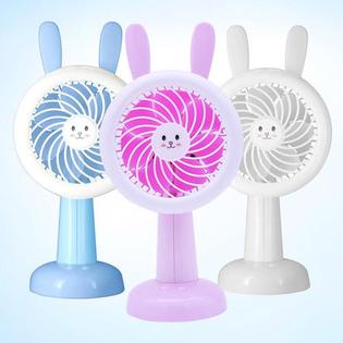래빗 LED 선풍기 탁상용 핸디 화이트
