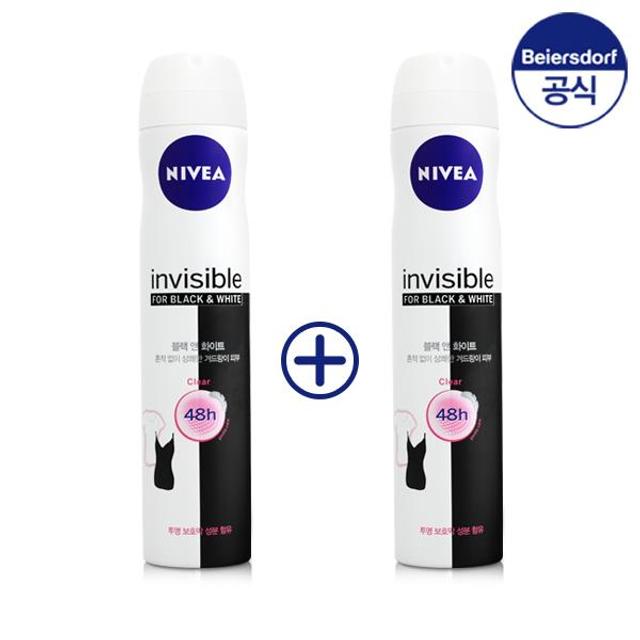 XXX단종XXX초특가+ 데오드란트 스프레이 블랙 앤 화이트 200ml X 2개