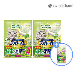데오토일렛 녹차 소취항균 모래 4L x2개입