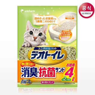데오토일렛 소취 항균 모래 4L