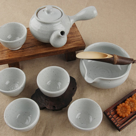 핸드메이드 5인 다기세트 (고백자)
