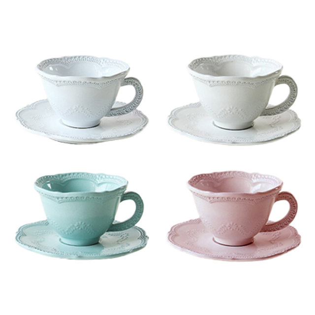 티컵+소서(핑크)