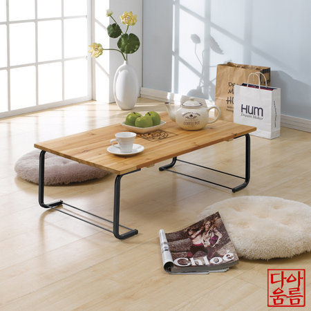 다존시리즈 삼나무원목 스틸접이식테이블